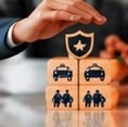 Hand shielding blocks with a protection emblem