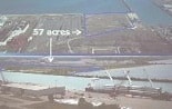 Aerial view of a 57 acre riverside site