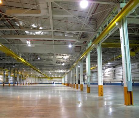 Empty modern production hall